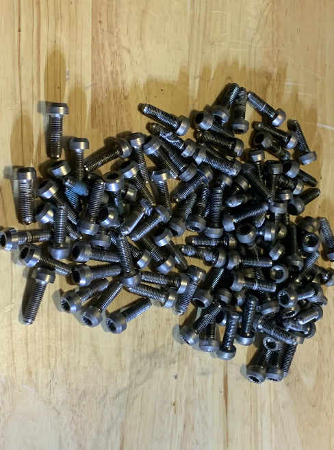 Set of 25 pieces BBS Titanium SPLIT WHEEL BOLTS M7 x 24MM RS2 ,RS GT ,RS style 42   rs740 rs741