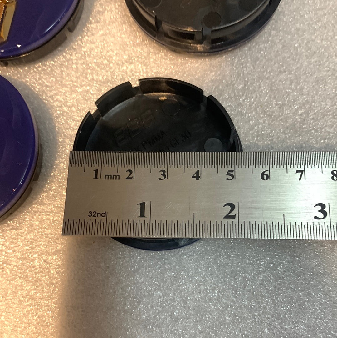 BBS 3D logos caps Blue/gold 56mm