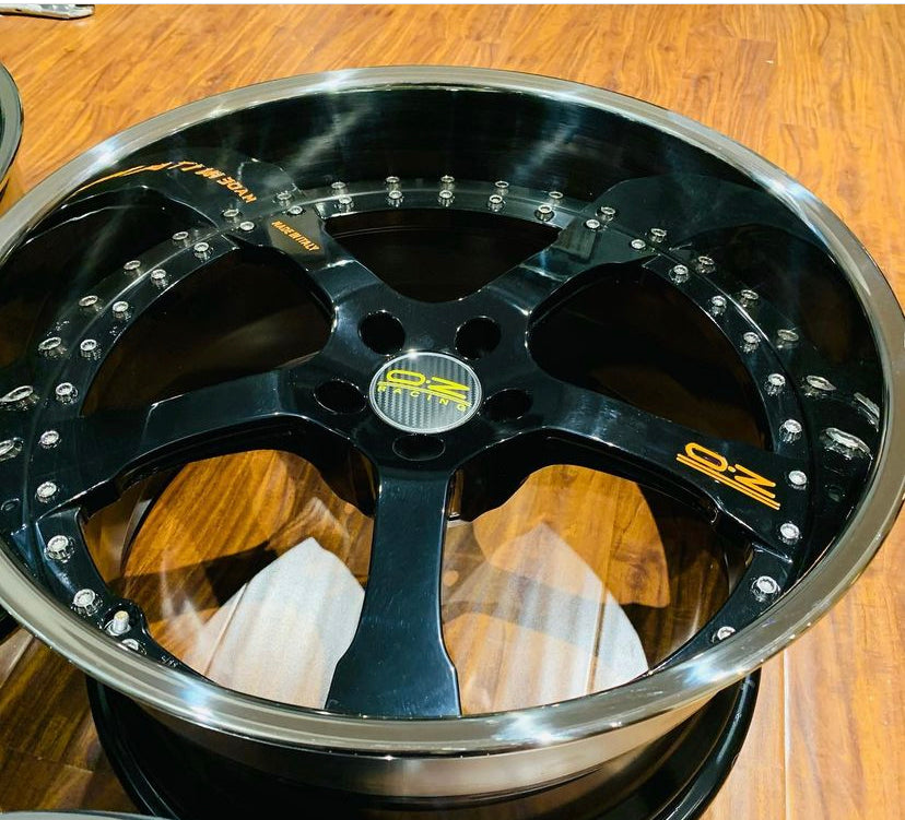 Pair of OZ Racing Raffaello 20” Reverse outer lips 35 holes Radinox  4” wide