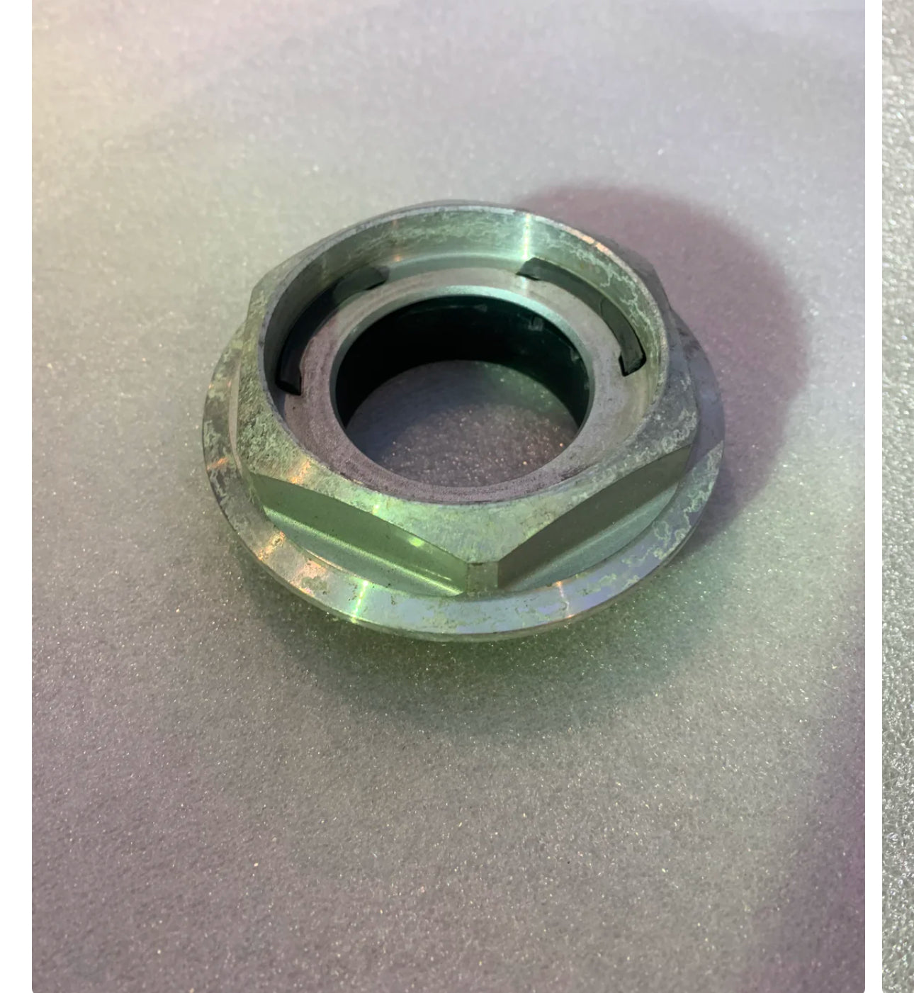 Single Low Hex cap large tread for 16” , 17” BBS RS 34 holes Faces. Used condition original part # 0924032