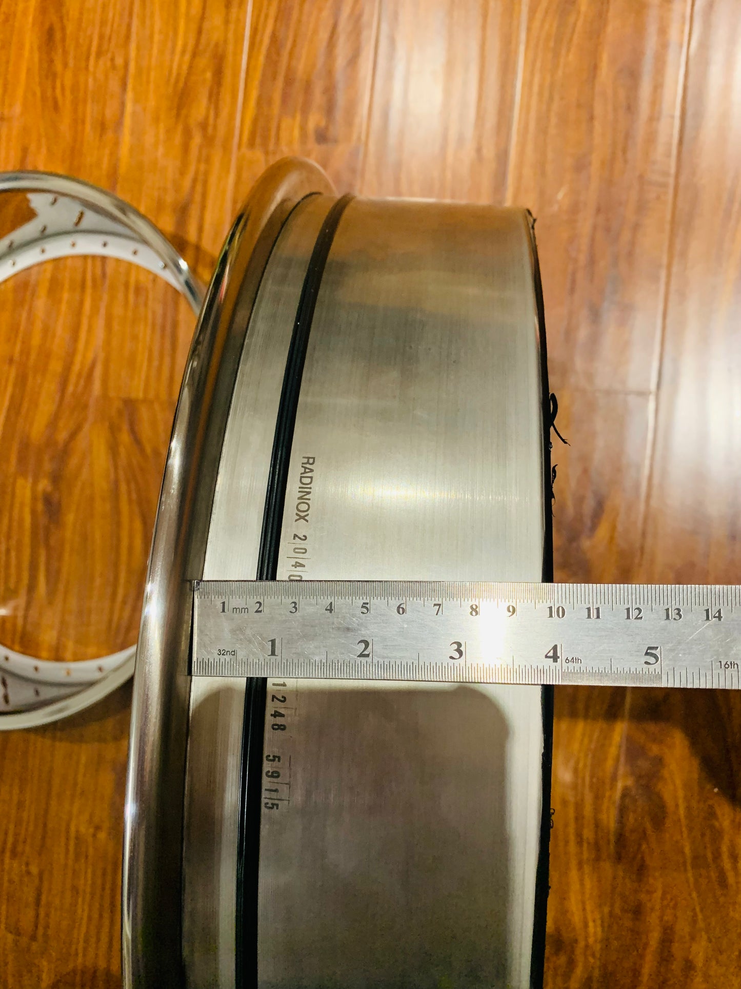 Pair of OZ Racing Raffaello 20” Reverse outer lips 35 holes Radinox  4” wide