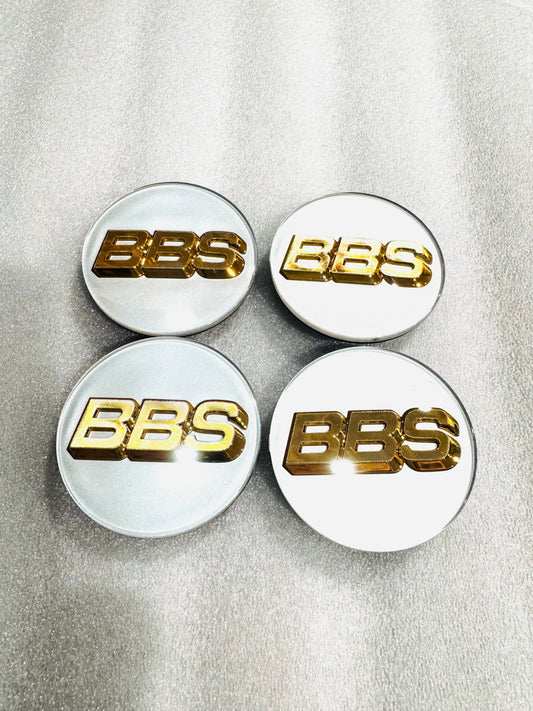 New  BBS 3D logos 70mm for BBS RS ,LM White/Gold