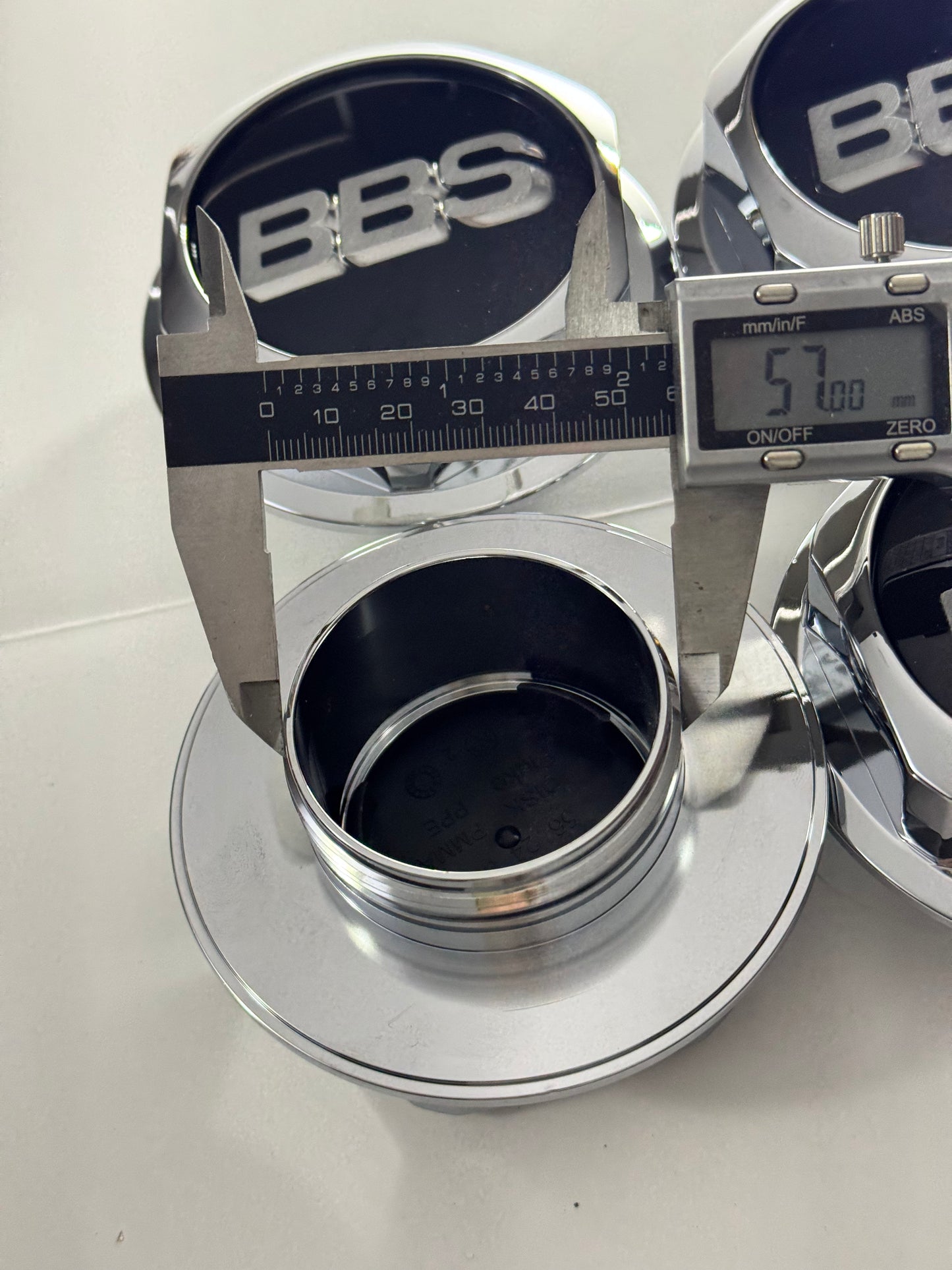 Chrome plated Hex Caps for 15” BBS RS , RS2 , small tread.