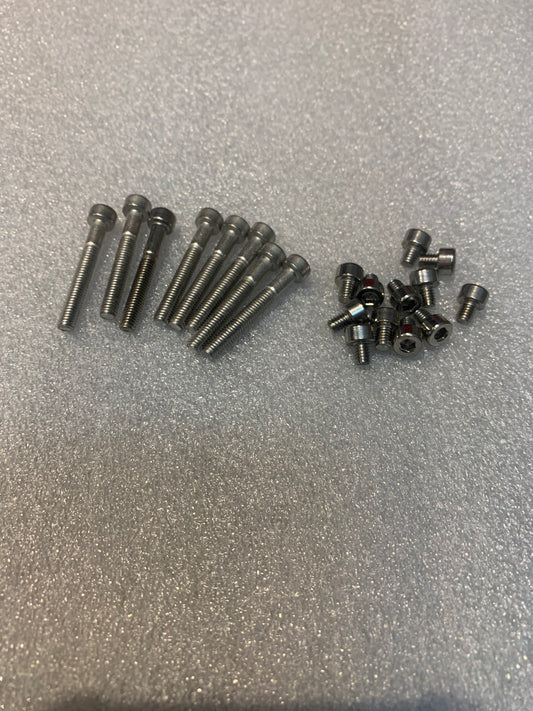Oz Racing Futura M298 caps stainless hardware set of 20 bolts for 4 caps.