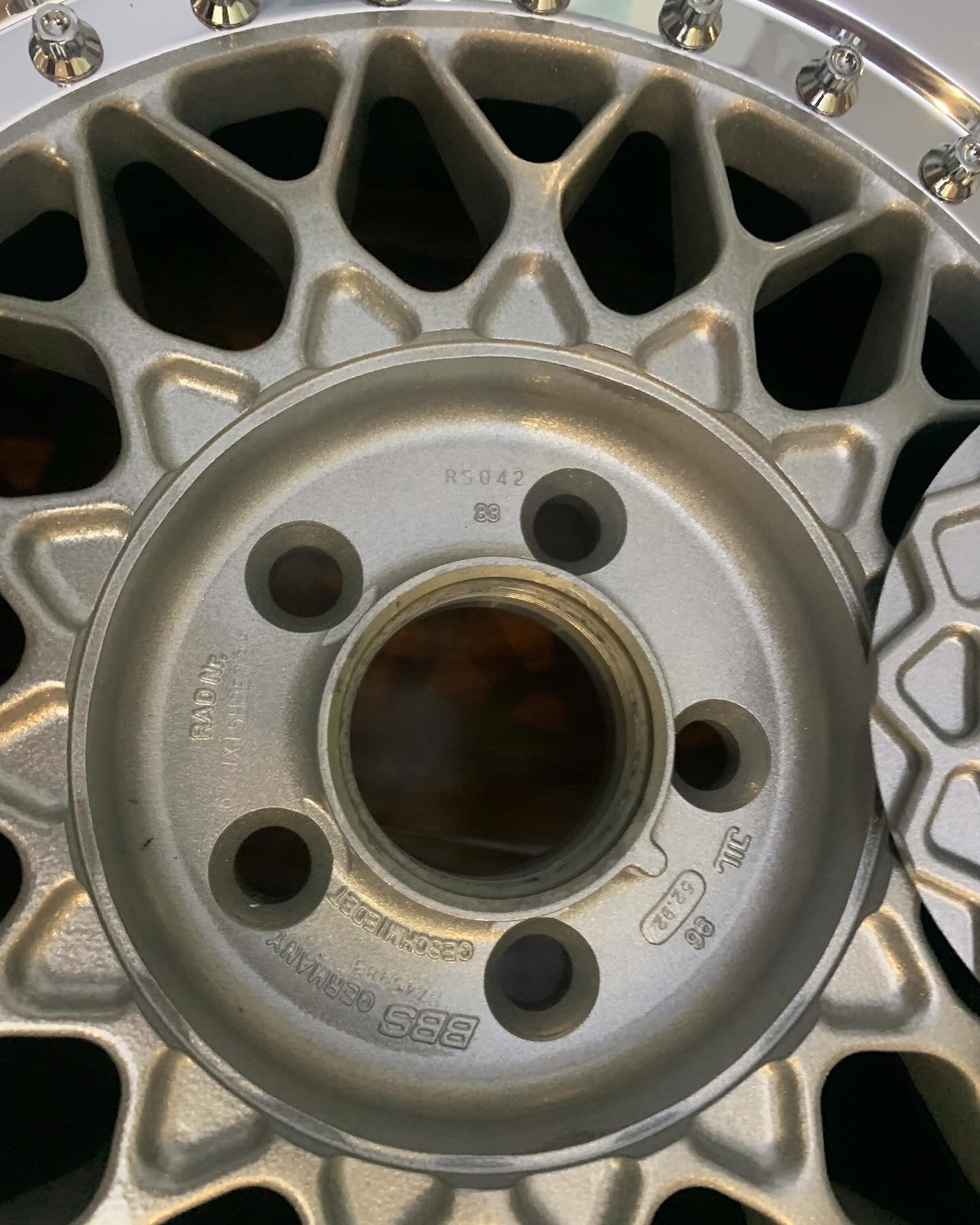 16” double step BBS RS 042 
Original non drilled 5x100 CB open to 57,1mm VW Golf MK3 , Corrado VR6 aggressive specs .