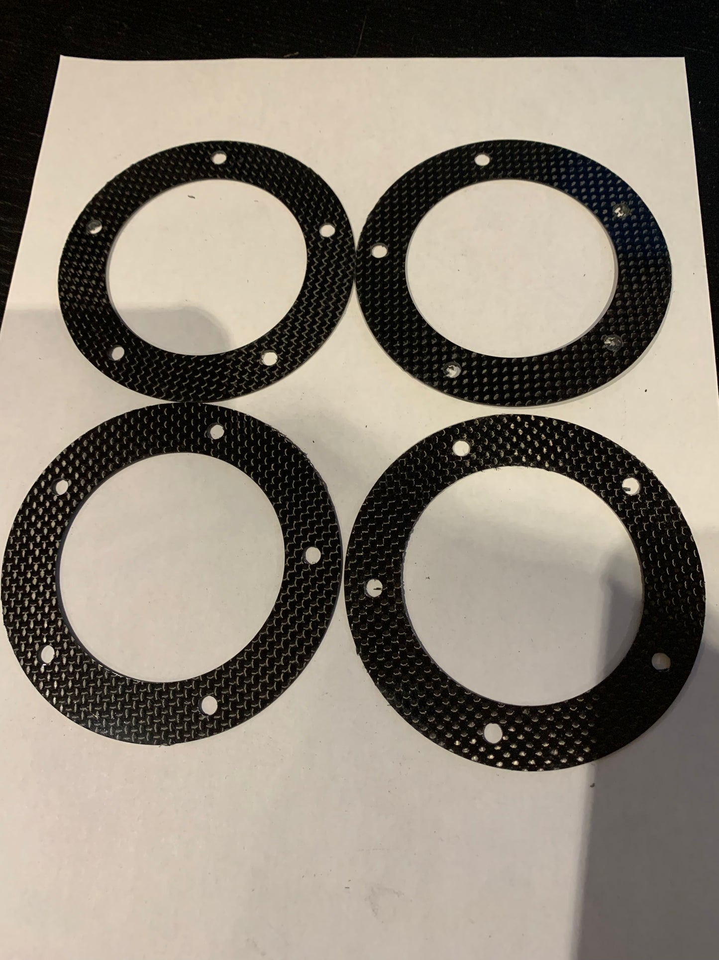 Set of 4 Replacement carbon rings for Oz Racing Futura M298 caps
