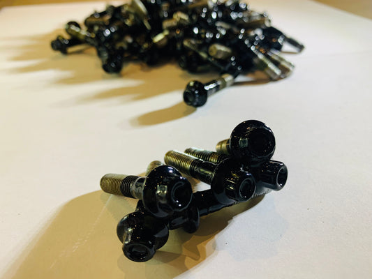 Oz Racing genuine 30mm M7 bolts Powder coated Gloss black . 160 pieces