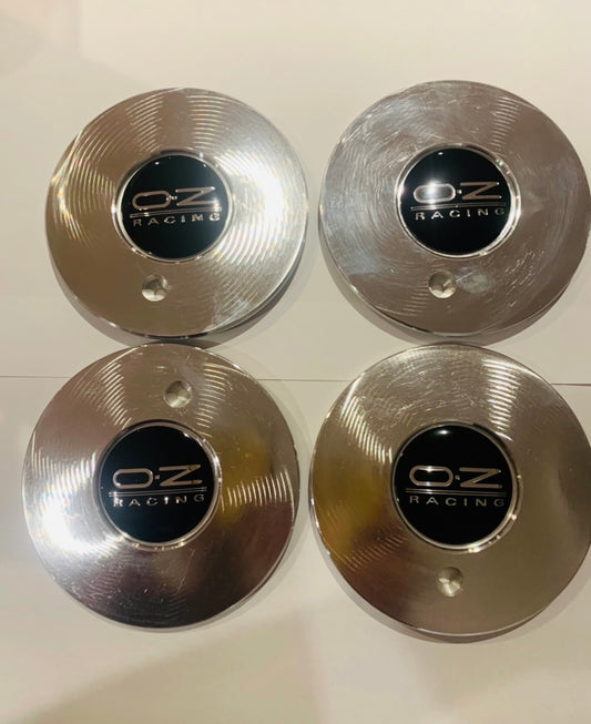 Set of 4 Replacement OZ Racing aluminum caps for OZ Racing Turbo 15” Wheels .