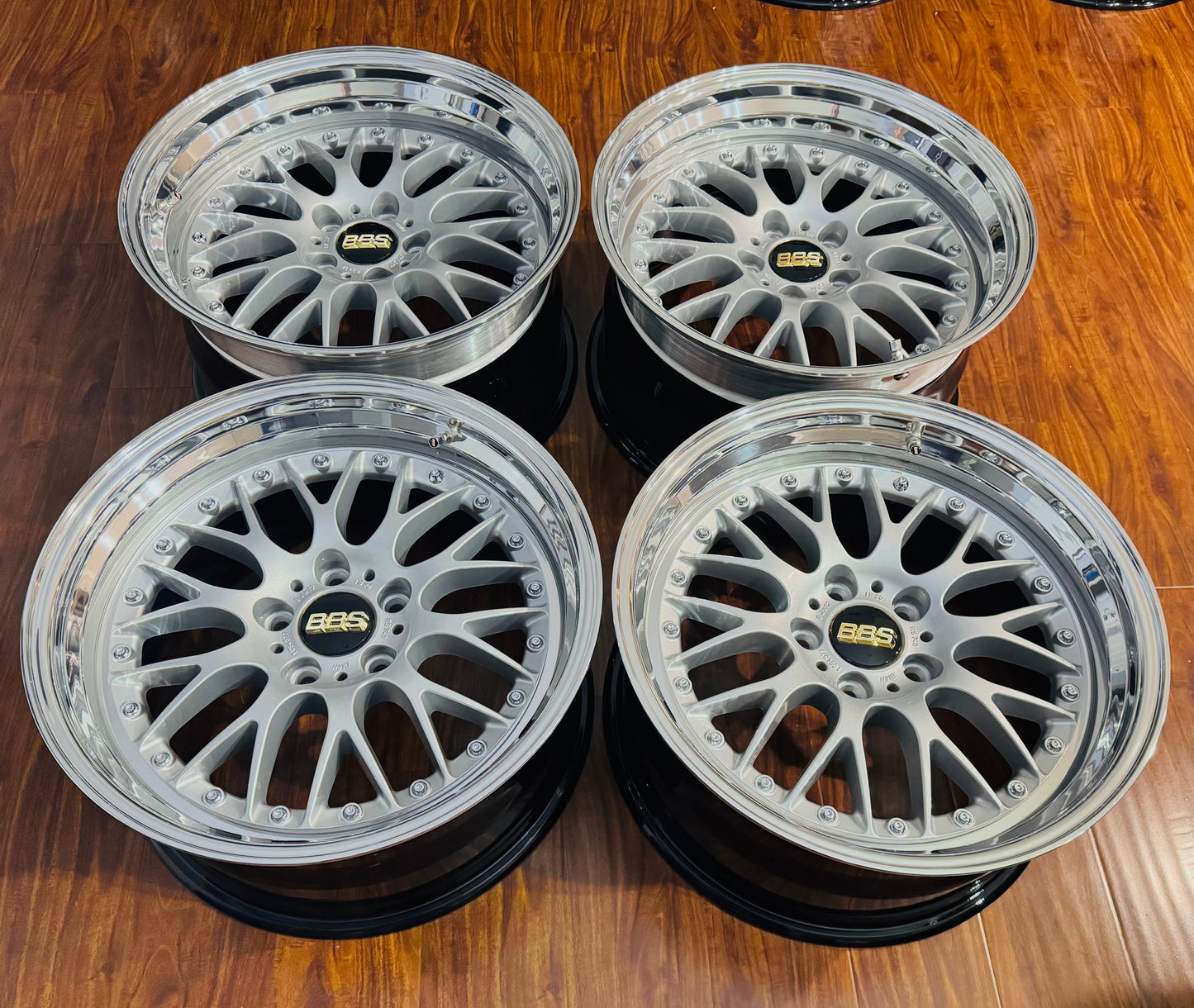 19” BBS RS740 style 42  5x120.        3 piece conversion,built to order. BMW E39 E46 E36