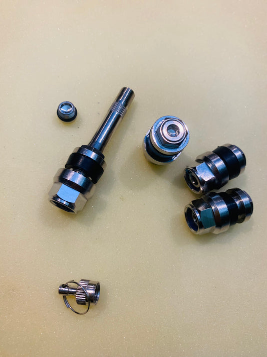 Hidden Aluminum Valve stems 12mm for European multi piece wheels.