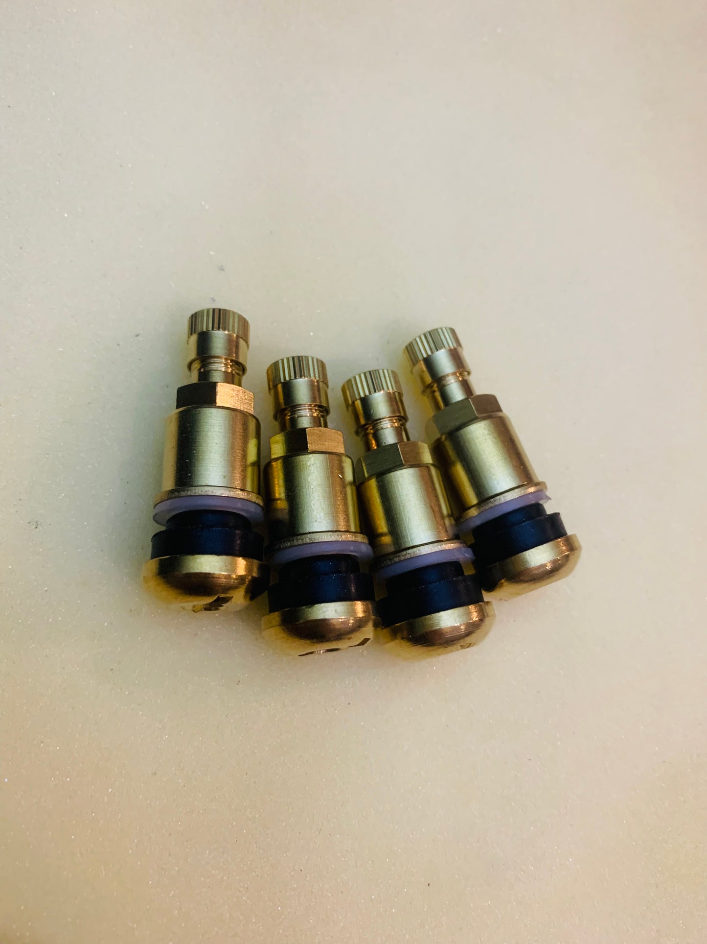 Gold ( Brass) Valve stems 12mm for European multi piece wheels.