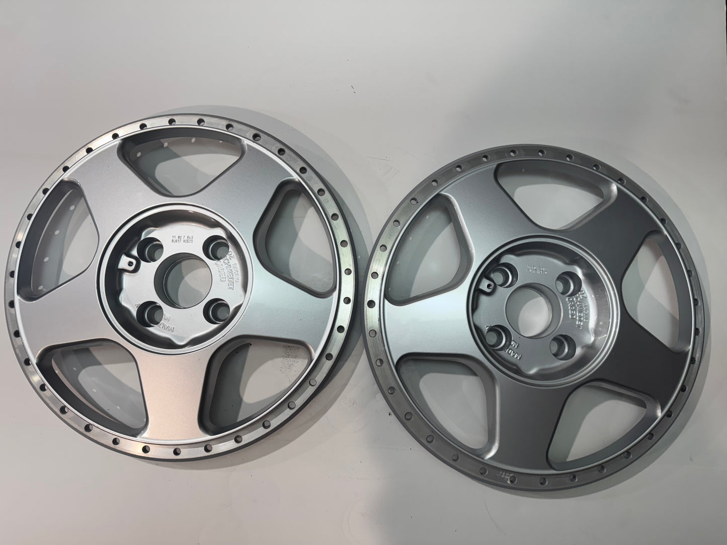 Oz Racing Futura pair of Faces NOS BMW Z1 , E30 Genuine 4x100 17” 35 holes.