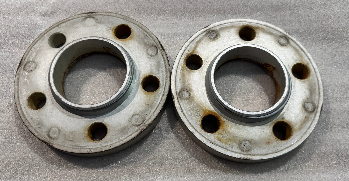 Pair of Genuine 5x112  carlsson CB. 76mm to 66,5mm hub centric spacers 20mm thick.