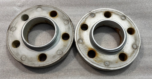 Pair of Genuine 5x112  carlsson CB. 76mm to 66,5mm hub centric spacers 20mm thick.