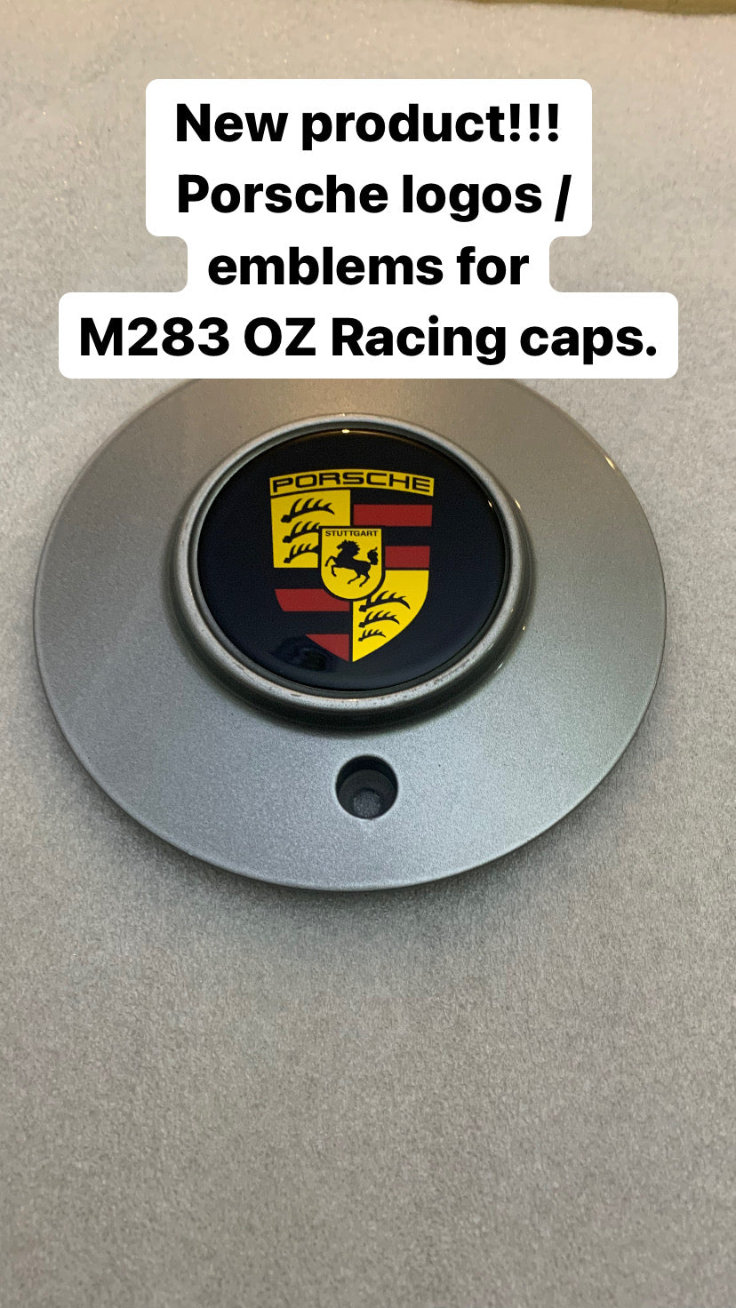 Porsche logos / emblems for 
M283 M292 OZ Racing caps.