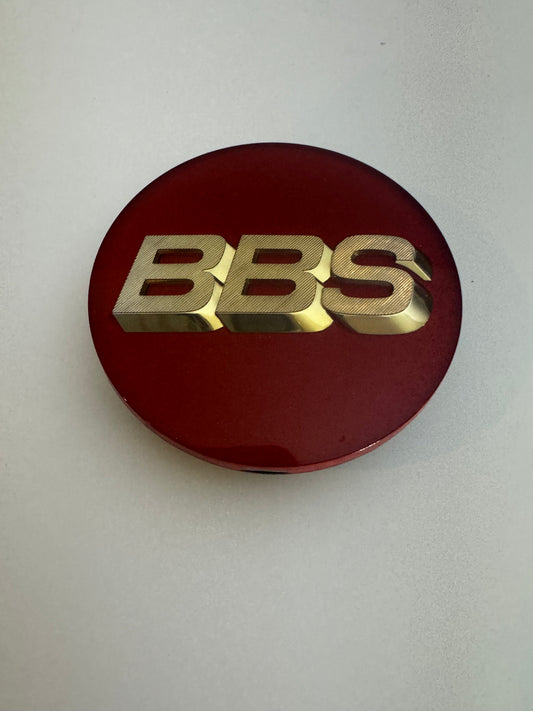 Single BBS 3D Logo Wheel Center Cap 70mm Red /Gold 56.24.120 used like New .For BBS RS GT