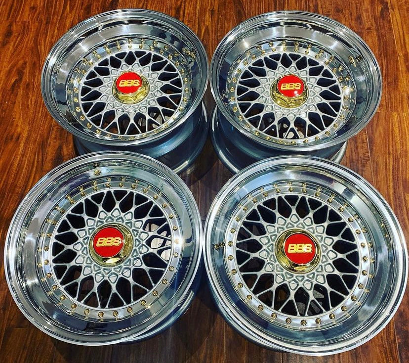 16” Double step BBS RS 4x100 non drilled bolt pattern.