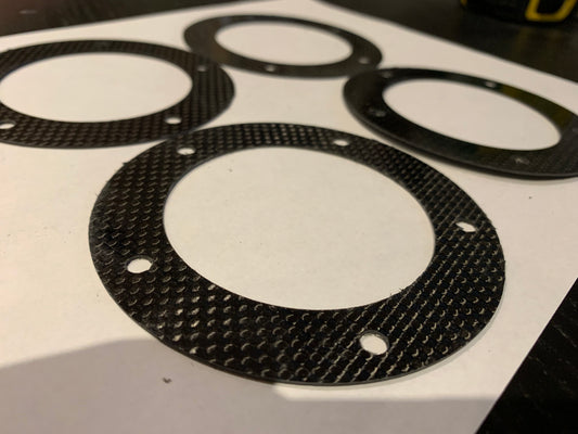 Set of 4 Replacement carbon rings for Oz Racing Futura M298 caps