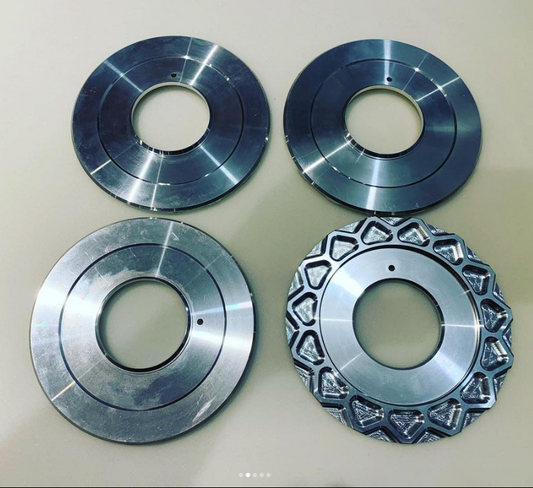 Set of 4 Billet Aluminum BBS RS replacement Waffles